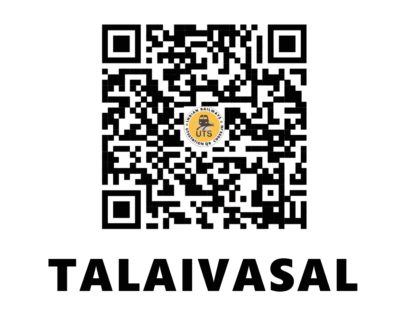 UTS QR Code for TALAIVASAL - TVS - SR (TAMIL NADU)